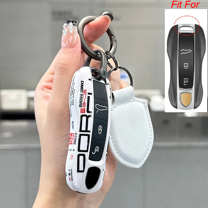For Porsche Cayenne 718 MACAN Panamera 911 Macan Boxster Cayman Remote Multiple Painting Car Key Case Replace Cover Accessories