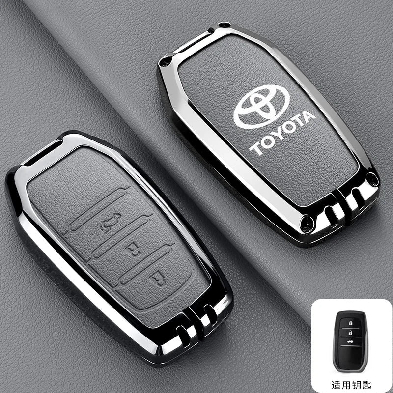 Car Remote Key Case Cover For Toyota CHR Hilux Fortuner Land Cruiser 200 Camry Corolla Crown RAV4 Highland Keychain Accessories