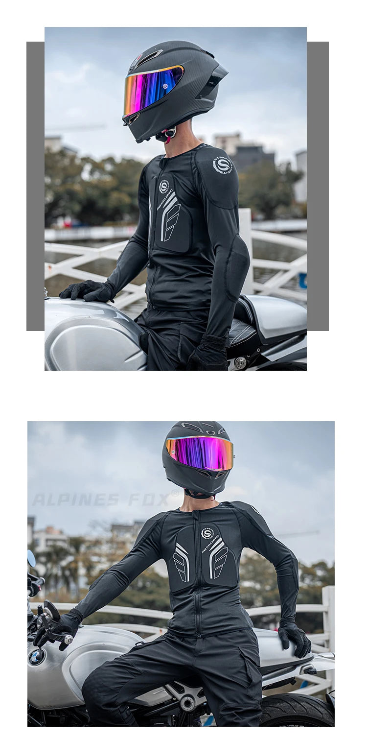 Summer Breathable Motorcycle Jacket Armor Men Moto Protection Motorbike Motocross Racing Soft Jackets Full Body Protective Gear
