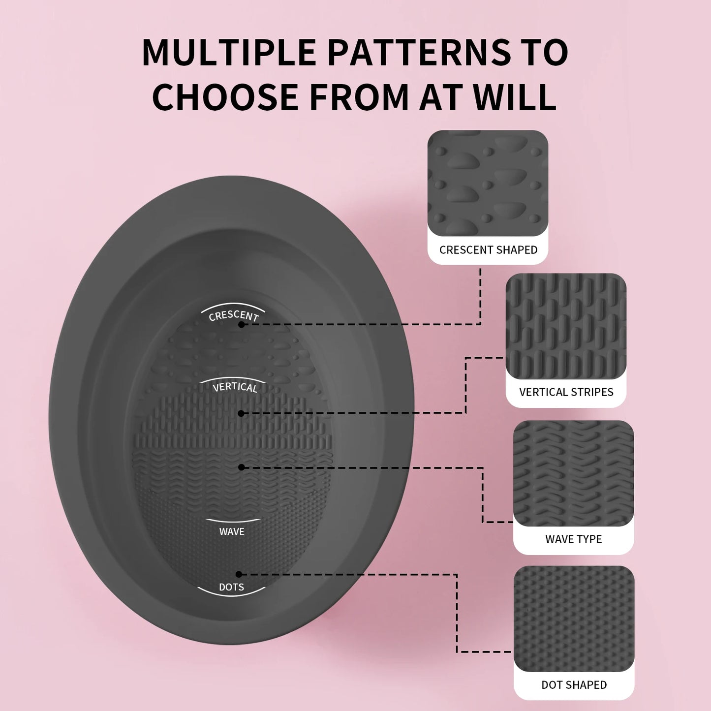 Makeup Brush Cleaning Tool,1pcs Silicone Brush Cleaner Pad Foldable Portable Cleaning Bowl For Makeup Brushes