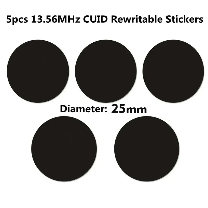 5/10/20Pcs IC CUID Android App MCT Modify 13.56MHz UID Changeable 1K S50 Tags Card Adhesive Sticker Keyfobs Block 0 Writable