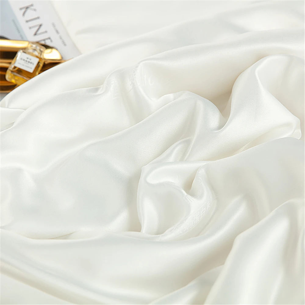 Sondeson Luxury Natural 100% Silk Quilt Warm Jacquard White Duvet Soft Comforter Queen King Silky Healthy Blanket For Sleep 1pcs