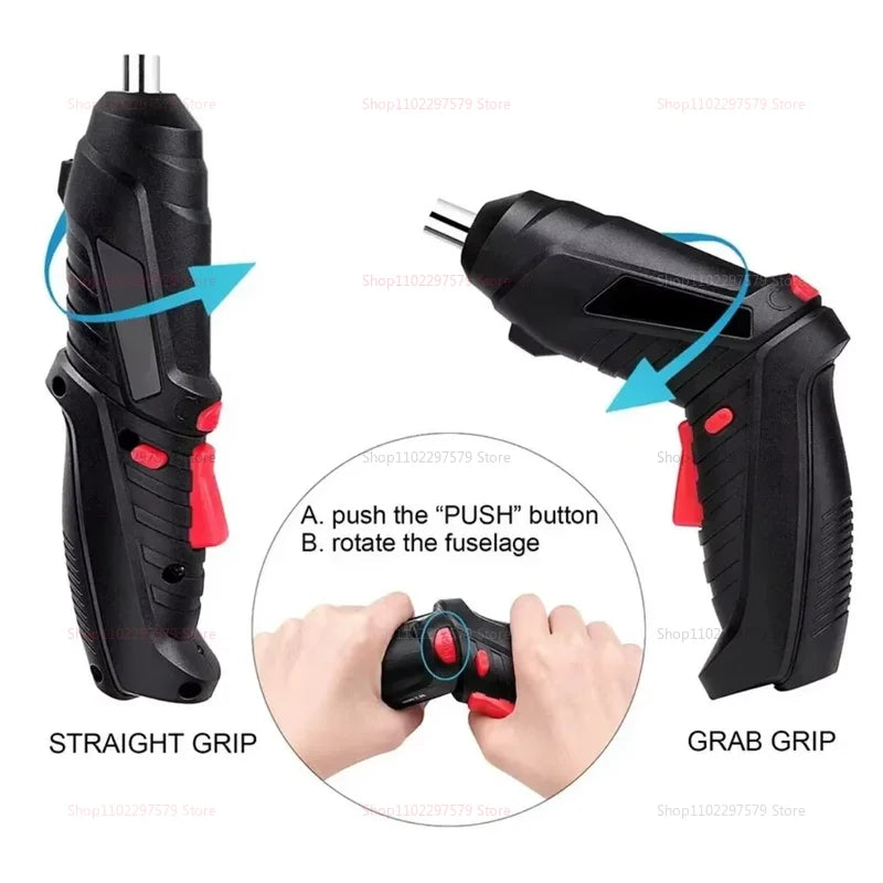 47  in 1 3.6V Rechargeable Cordless Electric Screwdriver Kit with Lithium Battery Folding Power Tools for Home DIY Repairs