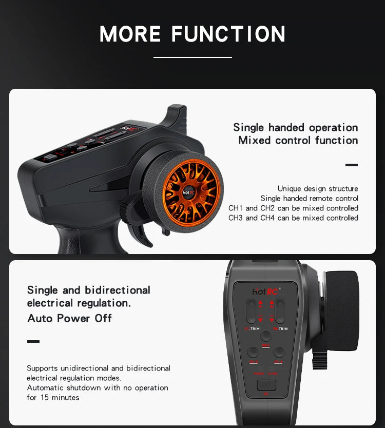 Hotrc CT-6A CT-4A 6CH 4CH 2.4GHz Radio System Transmitter Remote Controller with F-06A F-04A 6Ch Receiver for RC Car Boat Tank