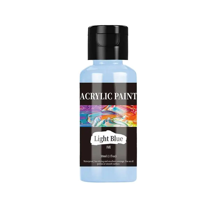 24 Colour Acrylic Paint Colors Bottled Acrylic Paint Set Paint For Fabric Clothing Painting Rich For Leather DIY Pigment