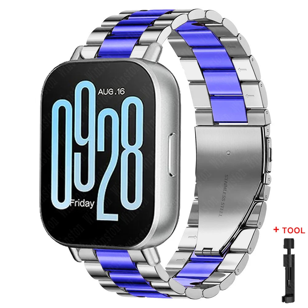 22mm Stainless Steel Strap for Redmi Watch 5 Active 5 Lite Metal Band for Xiaomi Redmi Watch 3 Active 3 Lite Bracelet Wristband