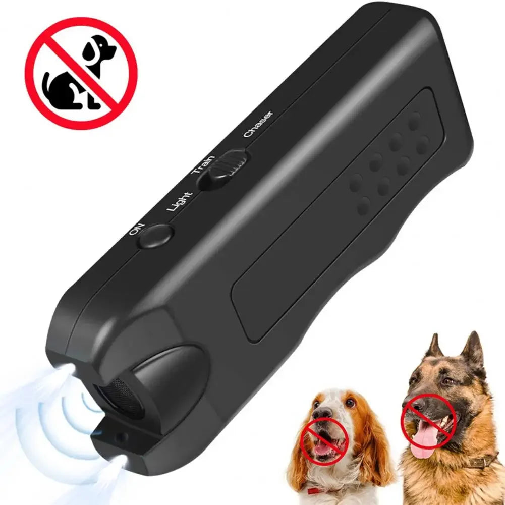 Portable Dog Deterrent Electronic Dog Repeller Ultrasonic Dog Repeller with Led Effective for Dogs Anti-barking Training Device