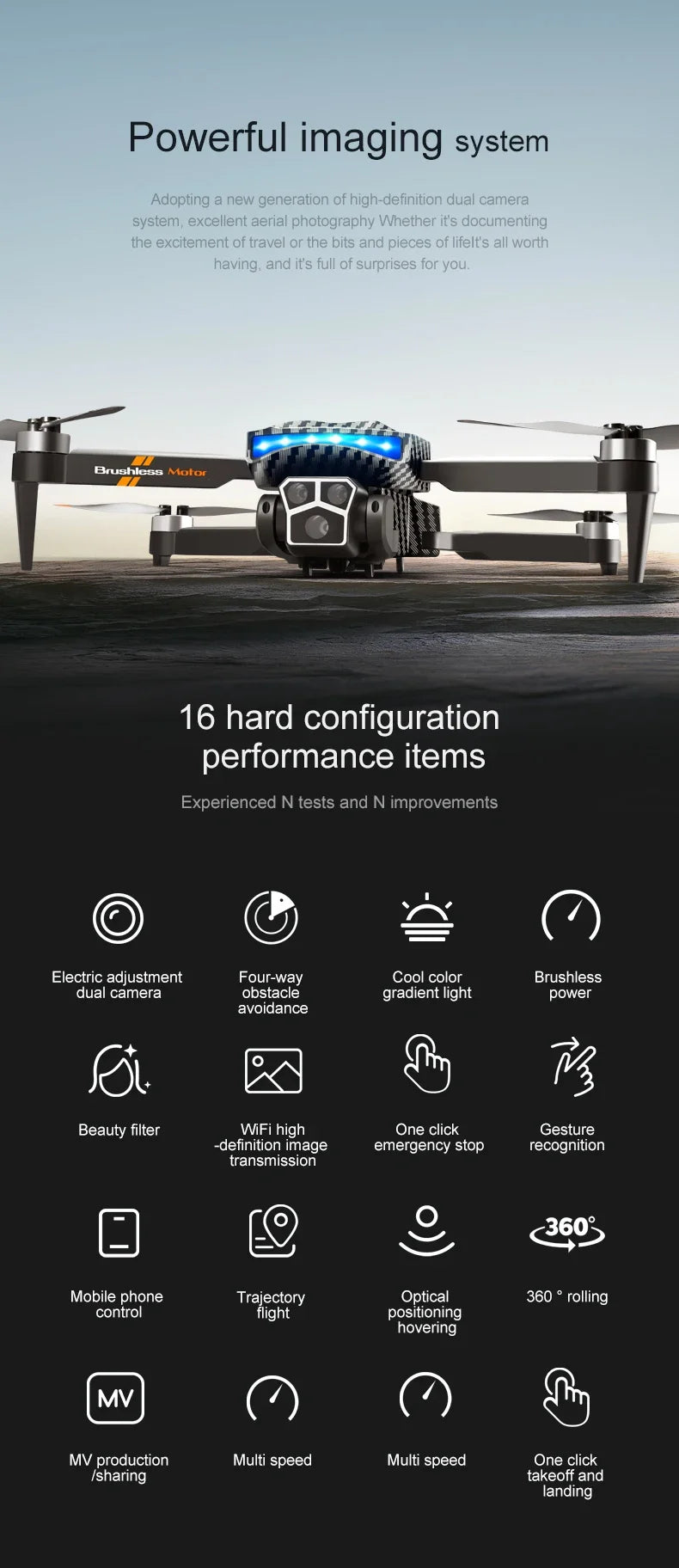 D9 DRONE 8K Professional 4K Three Cameras Brushless No GPS Obstacle Avoidance Optical Flow Position RC Quadcopter Gifts Toys