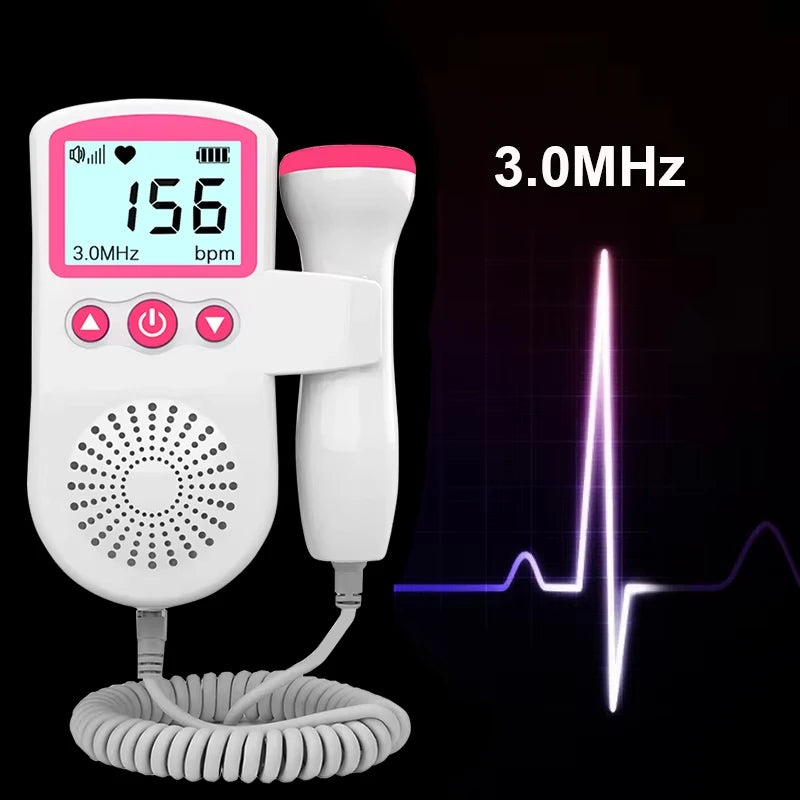 AJC Household Doppler Fetal Heart Rate Monitor for Baby Pregnancy Heartbeat Detector Pulse Meter No Radiation Stethoscope