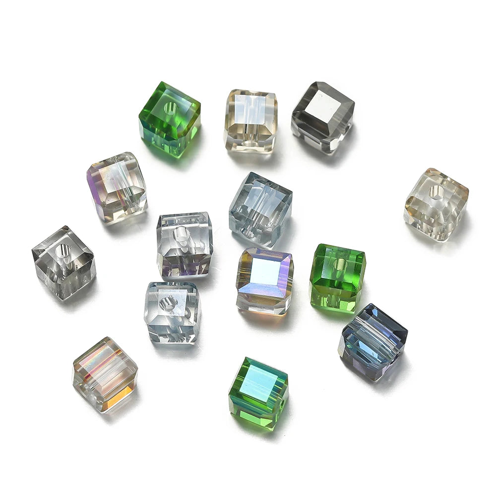 10pcs/Lot 6mm Crystal Square Bead Faceted Exquisite Beads for Jewelry Making DIY Charms Bracelet Necklace Accessories