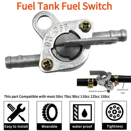 Universal 6mm Motorcycle Scooter Gasoline Faucet Gas Gasoline Valve Fuel Tank Switch Engine Mini Auto Key Ring On Off Accessory