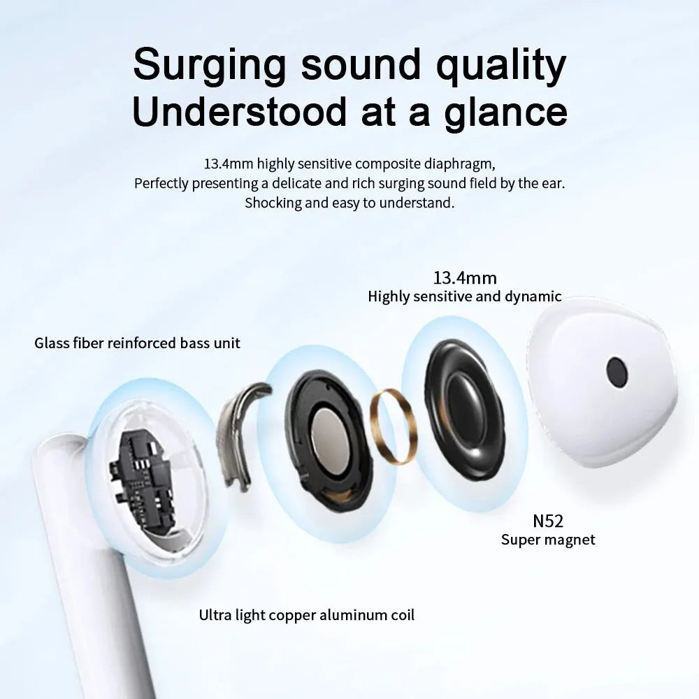 Honor Earbud X5 TWS True Wireless Bluetooth Earphone Call Noise Cancelling Headphone 27 Hour Battery Life Dual Device Connection