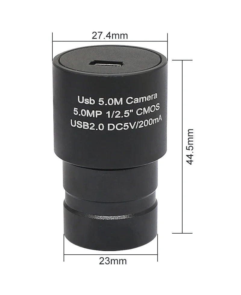 2MP/5MP CMOS USB Camera Microscope HD Electronic Eyepiece 23.2mm Mounting with 30mm 30.5mm Ring Adapter Digital Camera Photograp