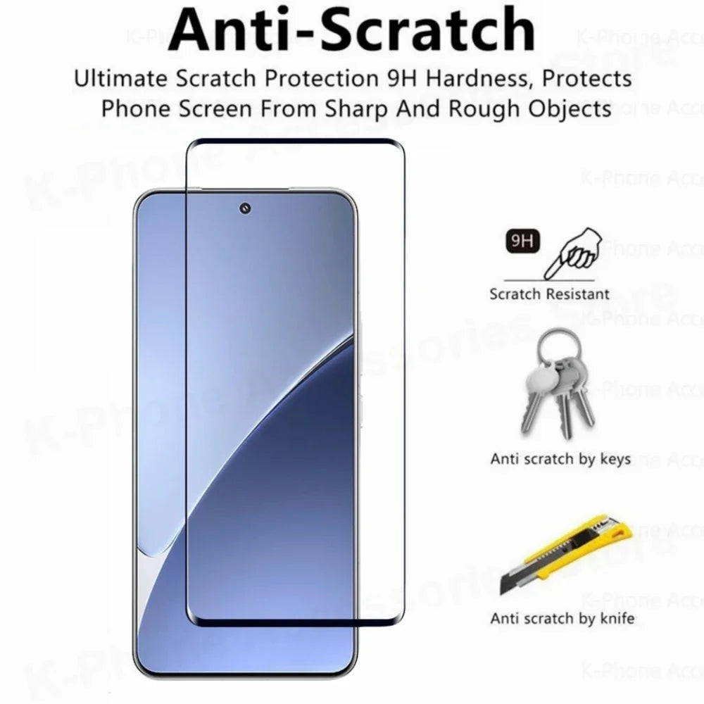 2 Pcs One-Click Tempered Glass For Xiaomi 15 Pro/14 Ultra/13/12/11 Pro /10 Ultra Easy Install Premium Screen Protector HD Glass