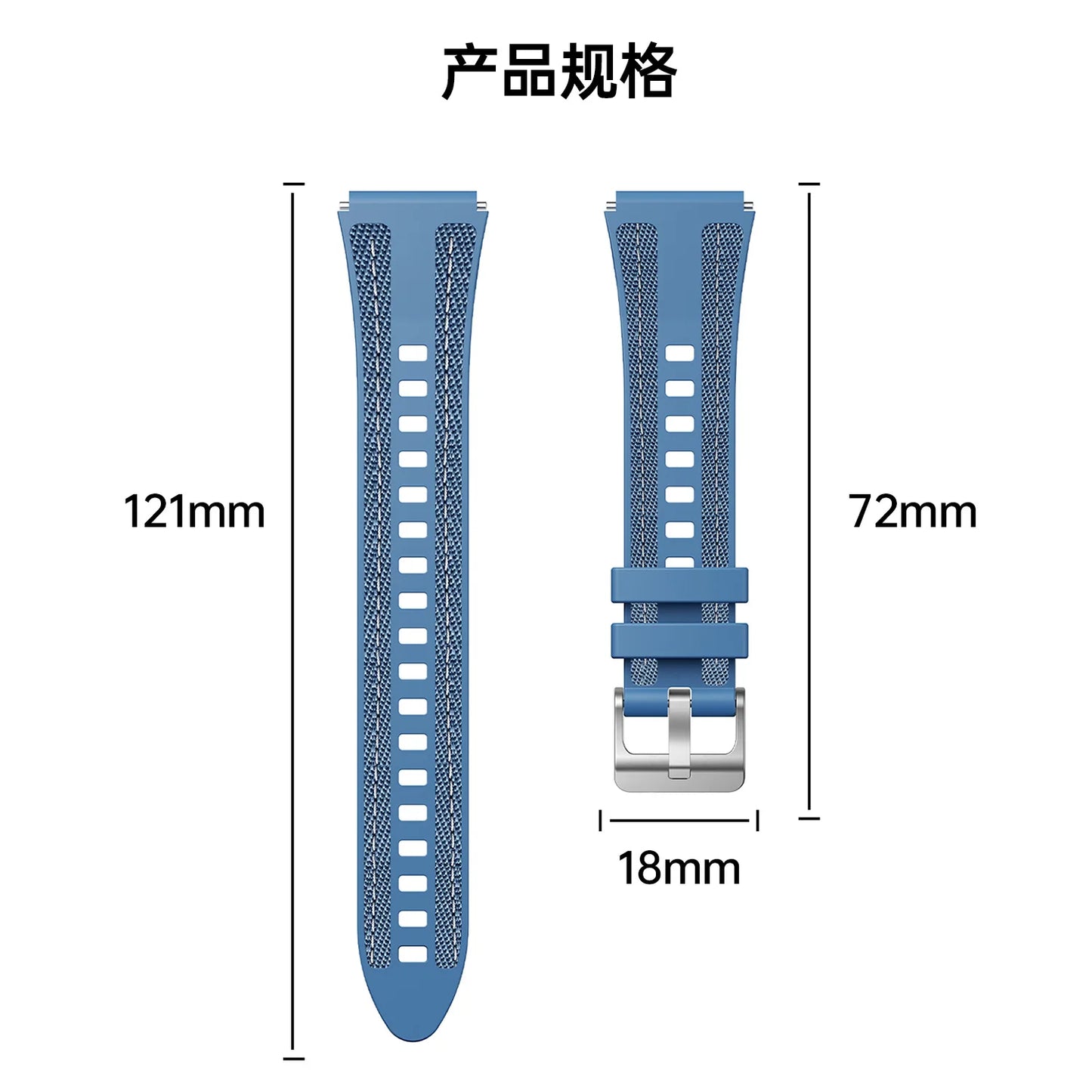 Official 18mm Nylon Strap For HUAWEI WATCH GT 5 4 41mm/Watch 5 Pro 42mm Composite Silicone Band Bracelet