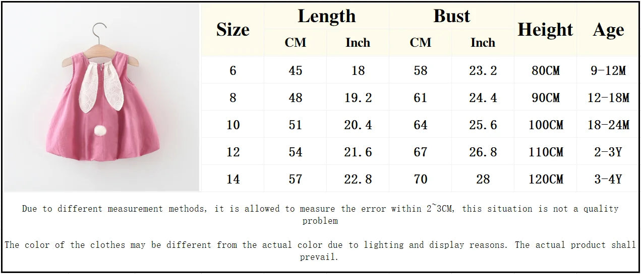 New Girls' Dress Summer Baby Girl Back Sequin Rabbit Ear Tail Solid Color Sleeveless Princess Dress