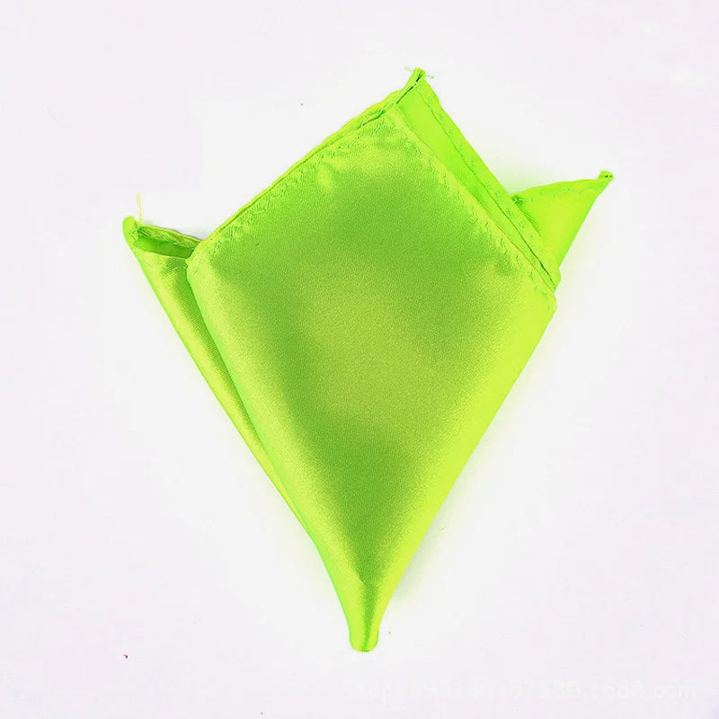 Luxury Men's Handkerchief Solid Color White Black Red Hankies Polyester Hanky Business Pocket Square Chest Towel 22*22CM