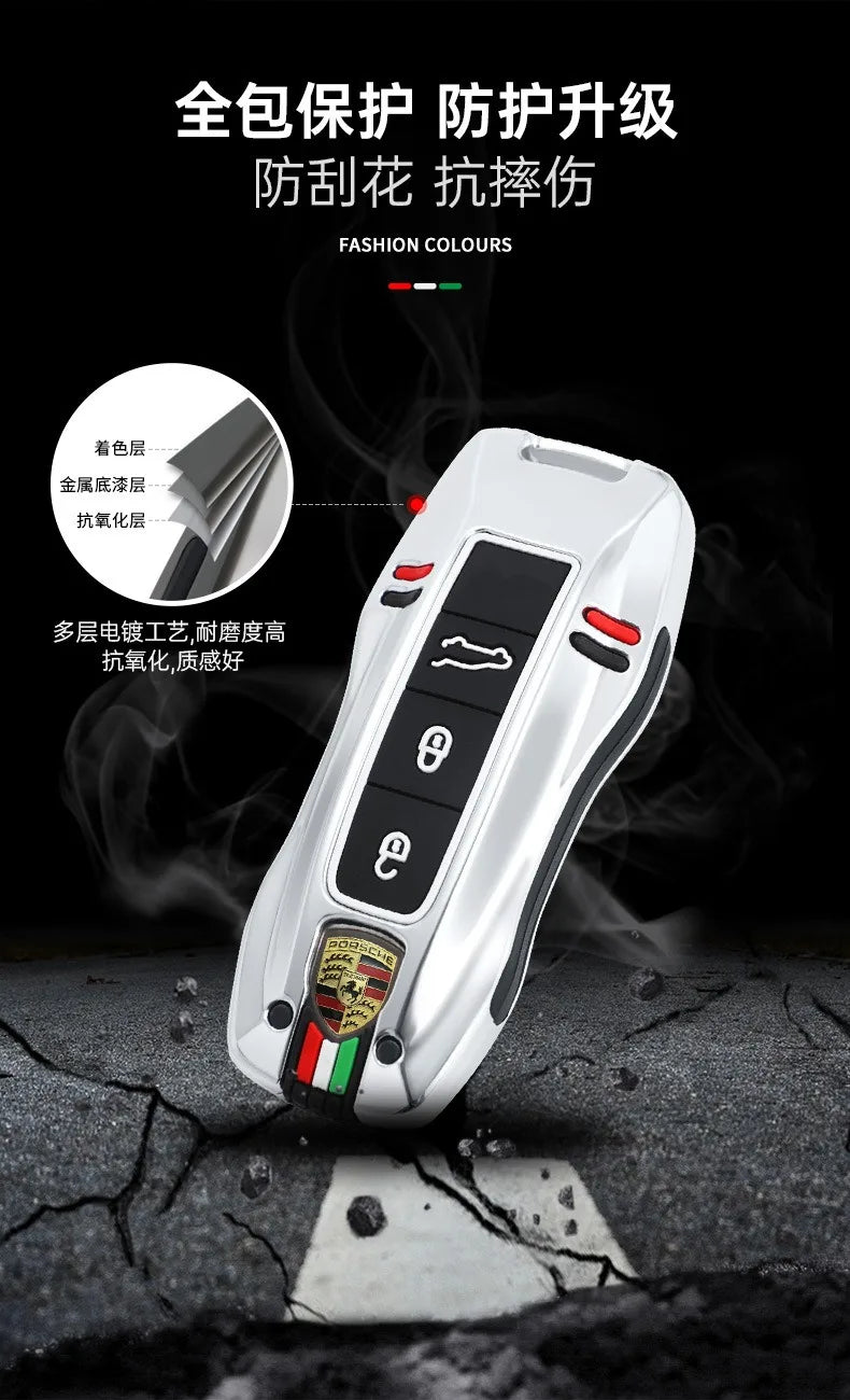Auto Smart Remote Key Case Cover Protector For Porsche Panamera Carman Macann Bobst Cayenne 911 981 991 970 996 Car Accessories