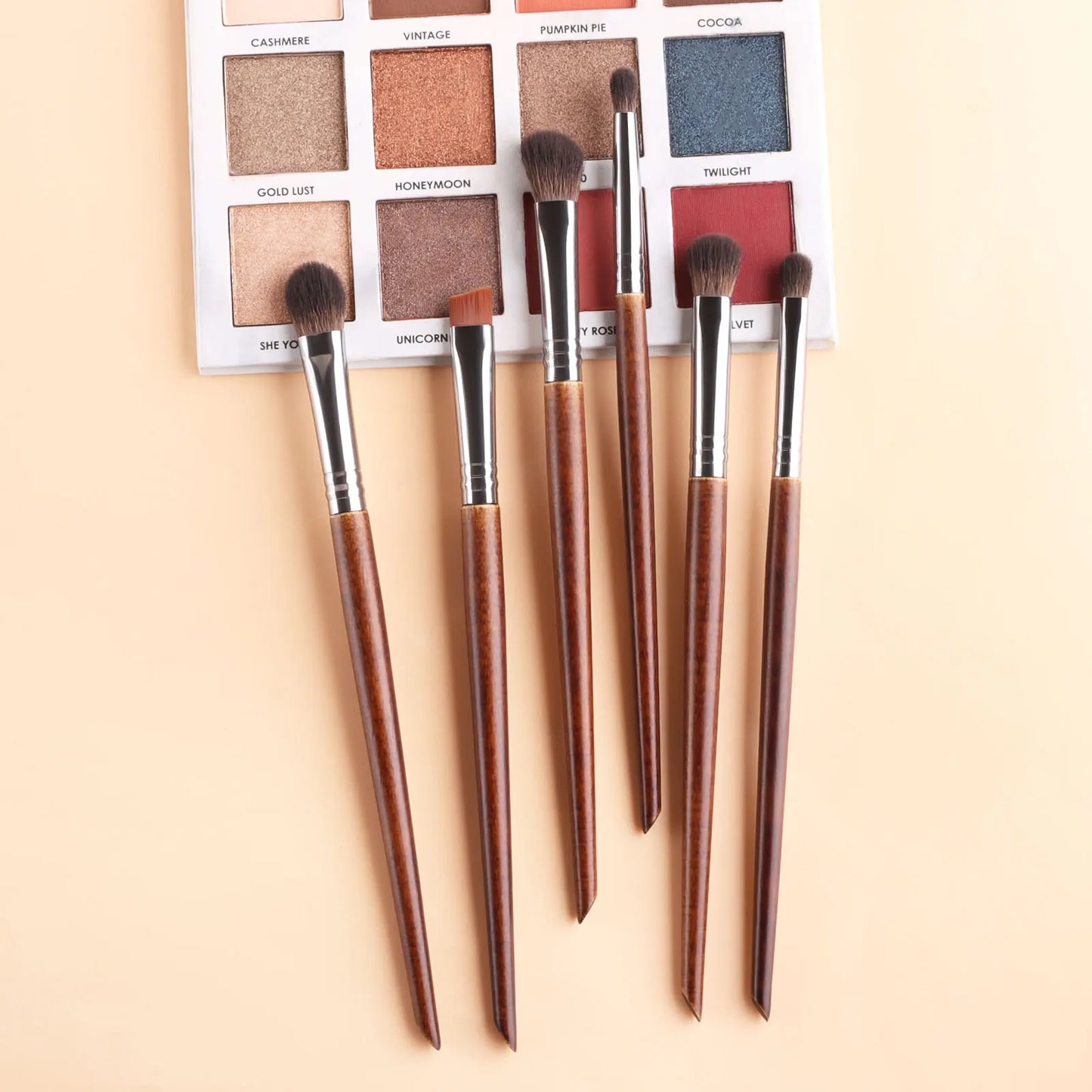 6pcs Eye Makeup brushes Eyeshadow make up smudge crease eyebrow detail smoky eye brush