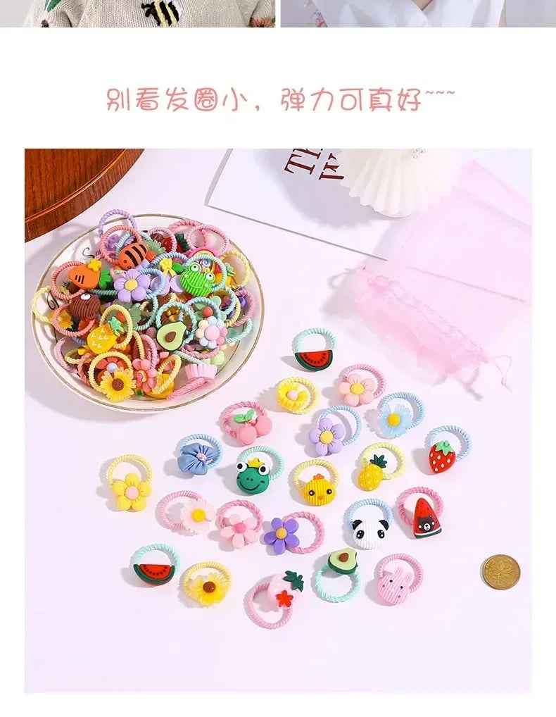 Children's Rubber Bands Do Not Harm Hair Girl Headbands Korean Baby Accessories Rings Tie Rubber Bands Little Girl Headbands