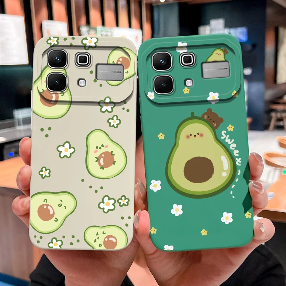 Phone Case For Infinix Note 60 Pro Edge 4G 5G Liquid Silicone High Quality Shockproof Cute Animals Cover