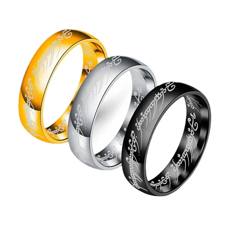 Stainless Steel Rings for Men Fashion Rings Exquisite Couples Wedding Titanium Steel Saturn Ring for Women's Jewelry Gift