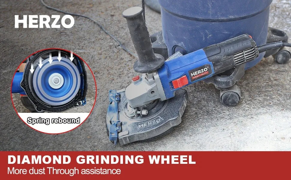 HERZO 125MM Aluminium  Grinding Dust Shroud For Angle Grinder With 125MM Grinding wheel