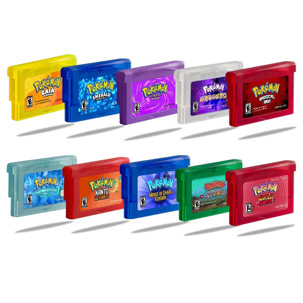 GBA RTC Pokemon  Real Clock  New Version 2.0 Game Card  Featured Popular English Games