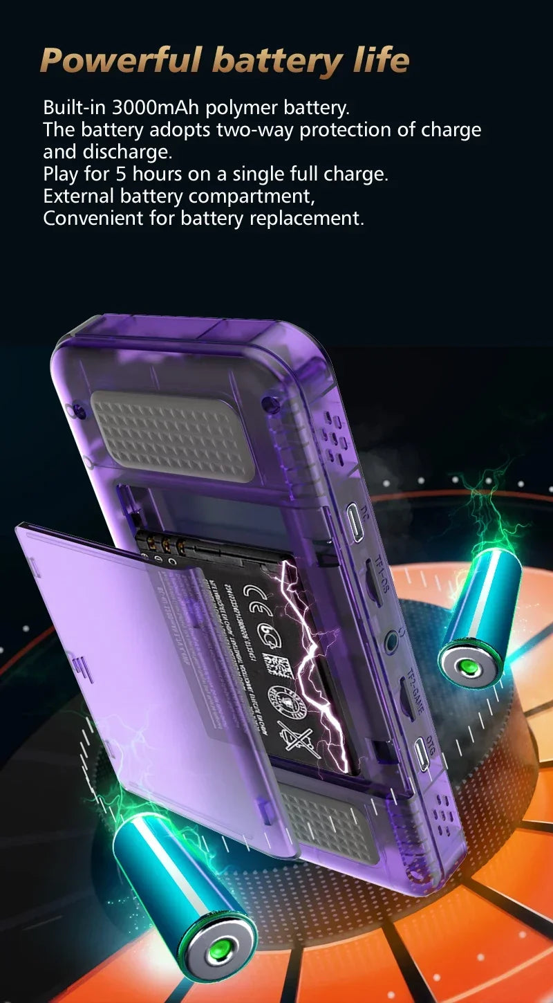 R36H Retro Handheld Video Game Console 3.5 Inch IPS Screen 10000+ Games ARKOS Emulator for PS1/PSP/DC/N64/SS