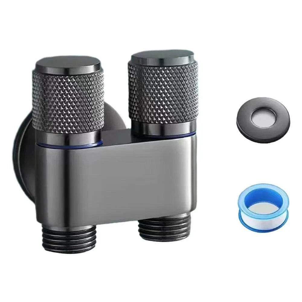 Universal 1/2 Thread One Into Three Out Faucet Kitchen Stainless Steel Inlet Valve Fitting Valve Toilet Bathroom Fittings