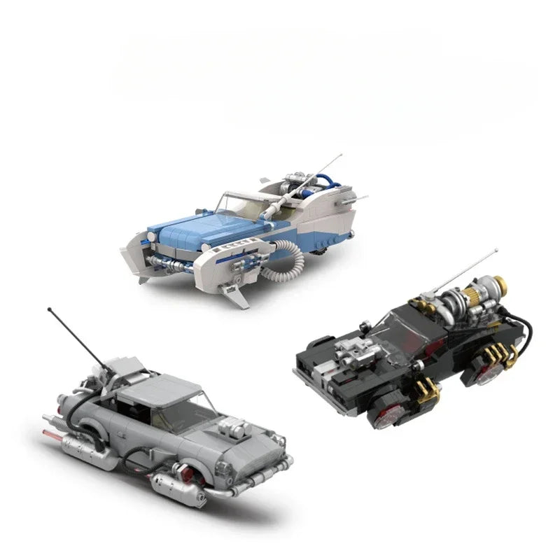 Container Sports Car Back To The Future Series 2 Change Puzzle Building Block Toy Tabletop Decoration Gift With Box