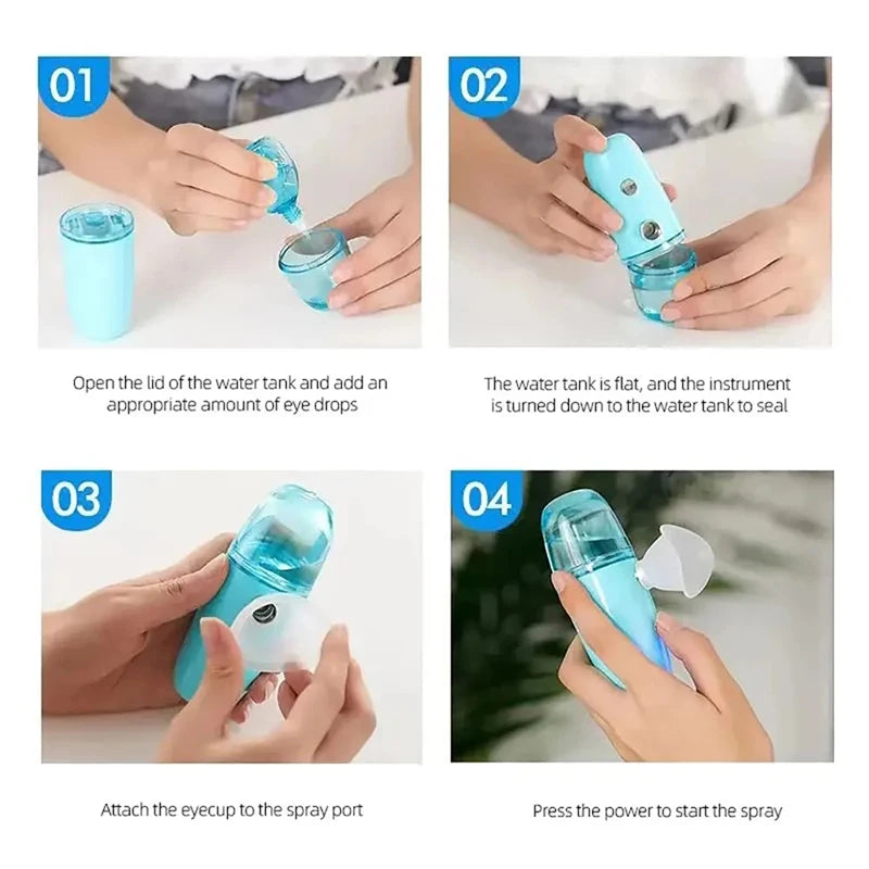 Eye Moistener Nano Spray Humidifier Dry And Astringent To Relieve Fatigue Portable Usb Charging Eyewash Dry Eye Atomization