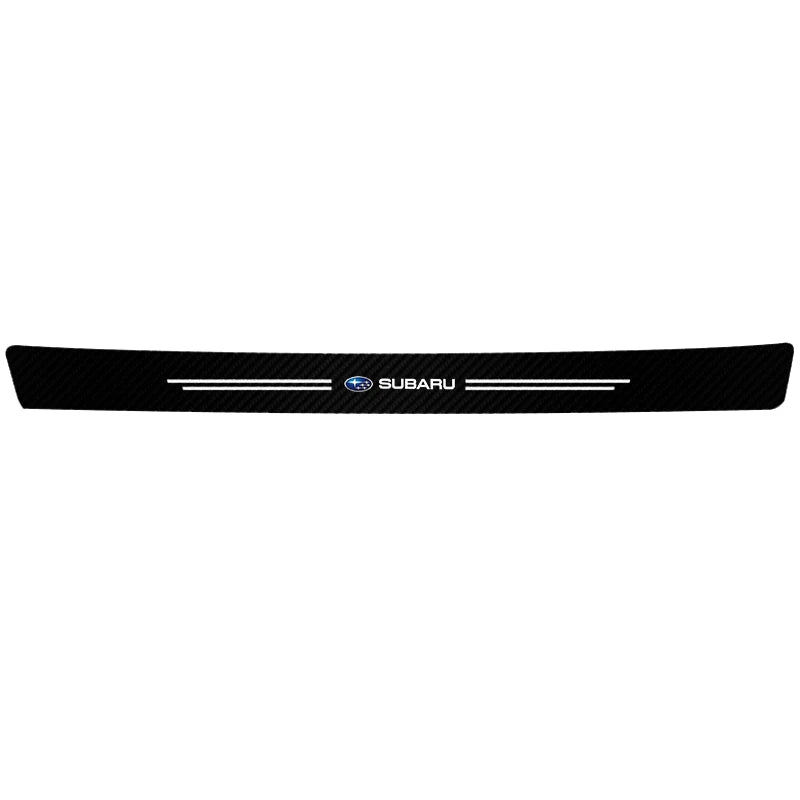 1/4/5Pcs Car Door Sill Scuff Plate Decor Carbon Fiber Stickers For Subaru Crosstrek Legacy Forester Outback Impreza Levorg Smart