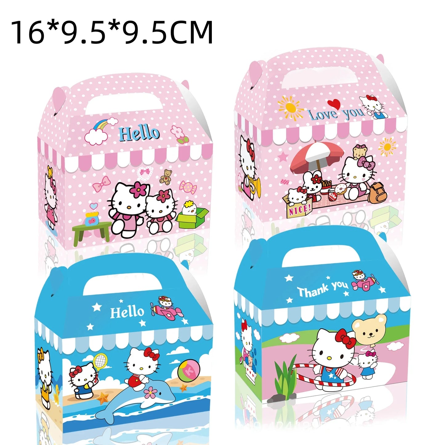 Cute Cartoon Kitty Cat Balloons Set First 5th 6th Birthday Decoration Baby Shower Globos Hello Cake Topper Backdrop Candy Box
