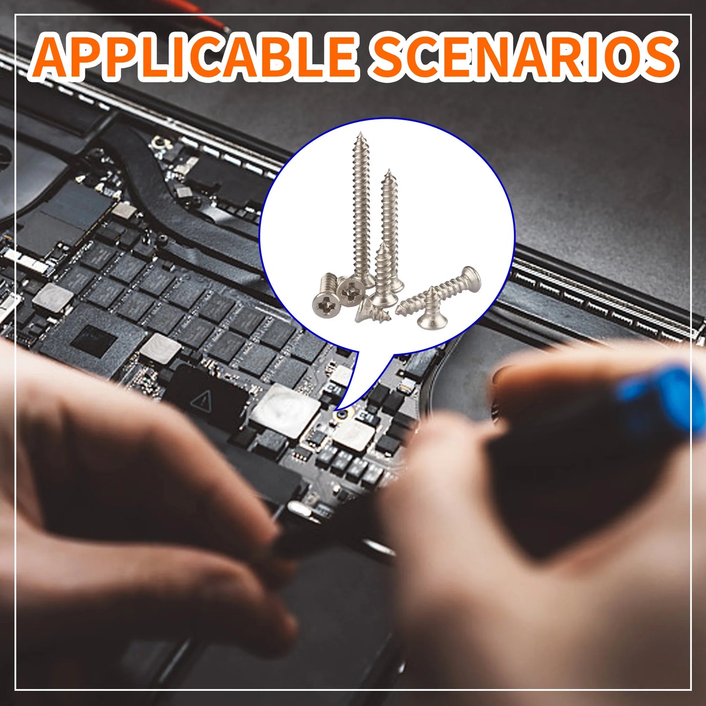 400pcs Flat Head Wood screws Assortment kit Phillips Tips screw set M2x4mm-20mm Self-tapping Screws Wood Screw