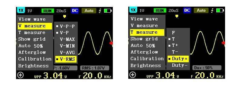 FNIRSI-5012H Handheld Digital Oscilloscope 500MS/s Sampling Rate 100MHz Analog Bandwidth 2.4 Inches Support Waveform Storage