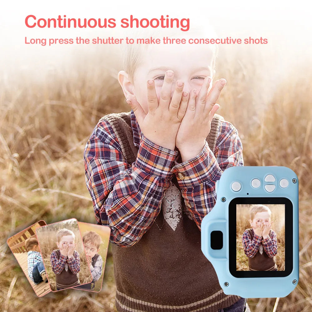 Children's Camera HD 1080P Screen Camera Video Waterproof Toy 8 Megapixel Kids Cartoon Cute Camera Outdoor Photography Toys