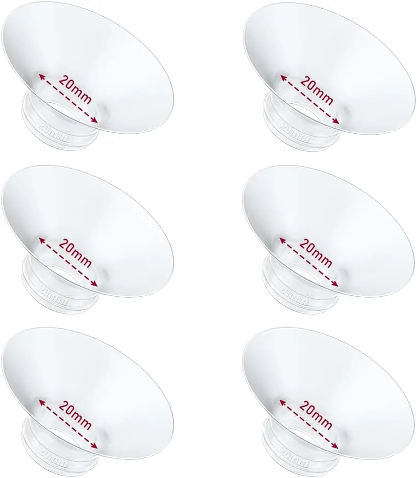 Flange Insert 6pcs Compatible with Momcozy/Spectra/Medela/eufy/Lansinoh/Elvie Breast Pump, Fit for 24mm Flange/Shield