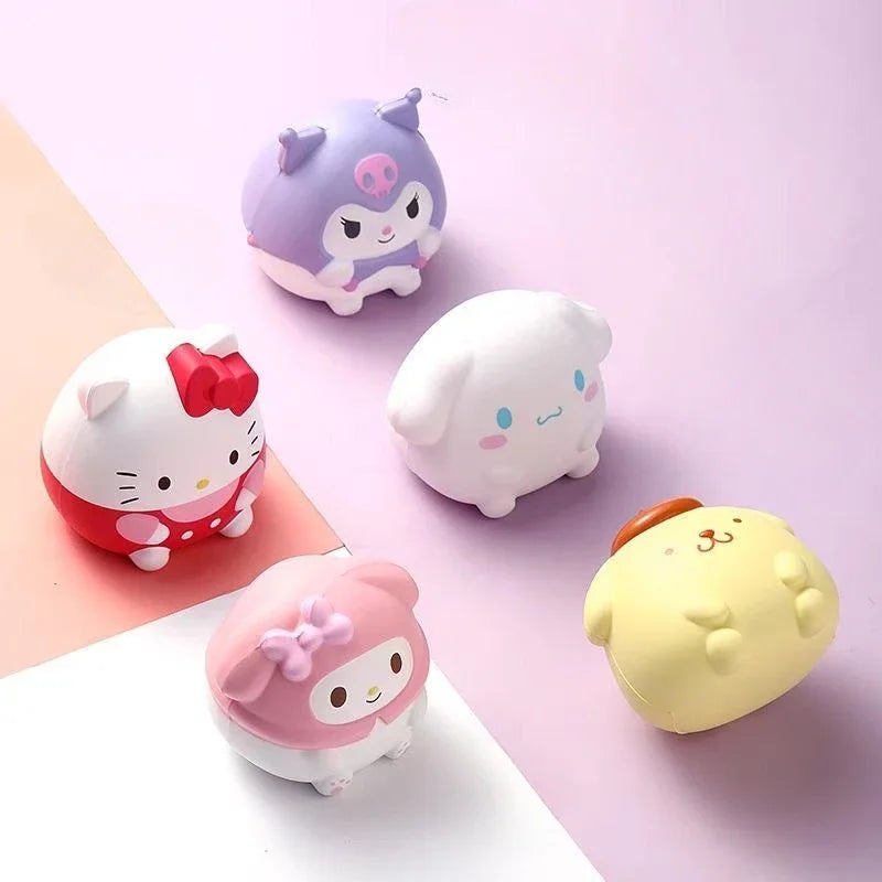 Sanrio Kawaii Stress Relief Toy Kuromi Cinnamoroll Stress Relief Squishy Anime Cartoon Children's Hand Pinch Toy Healing Gift