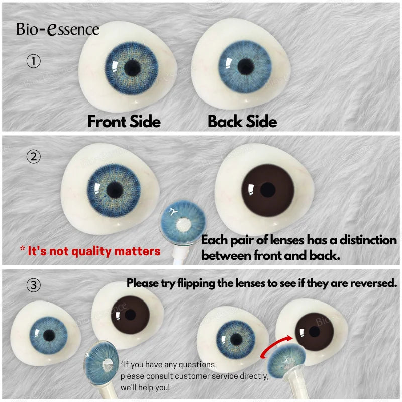Contact Lenses for Halloween 2PCS Colored Contact Lenses Cosplay Purple Lenses 1Yearl Fashion Color Beauty Lenses Bio-essence