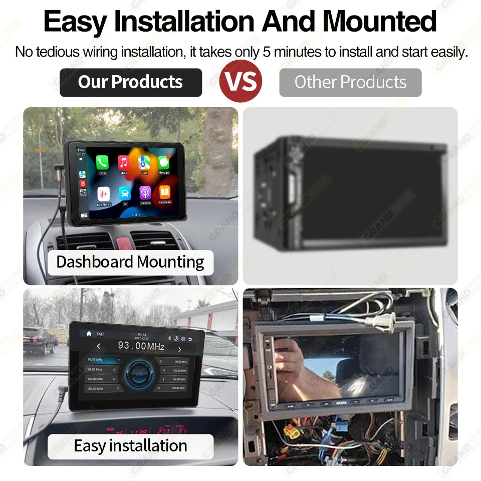 Universal 9 Inch Car Radio Multimedia Video Player Wireless CarPlay Android Auto For VW Nissan Toyota Car Audio Touch Screen