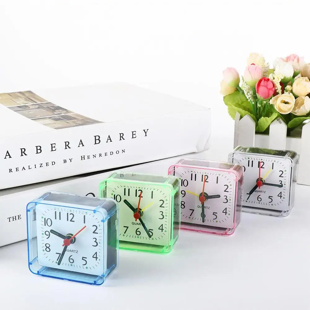 Mini Table Mute Clock Square Jelly Color Creative Alarm Clock