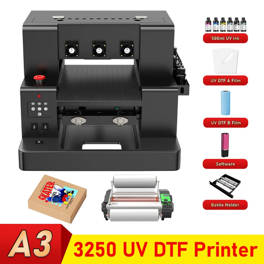 A3 A4 UV Printer For Epson L805 UV DTF Printing Machine A3 UV Flatbed Printer UV DTF Printer For Pen Metal UV Sticker Printer