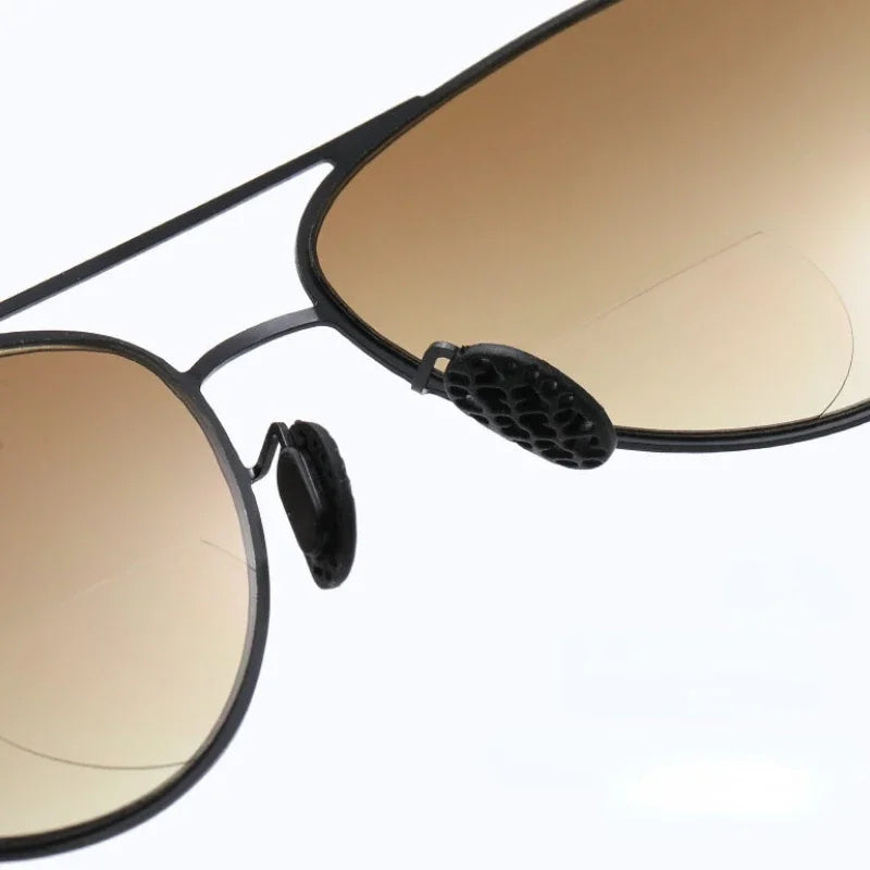 Bifocal Reading Glasses Men Fashion Double Bridge Sunglasses Male Look Far and Near Anti Glare Hyperopia Eyeglasses +100 To +350