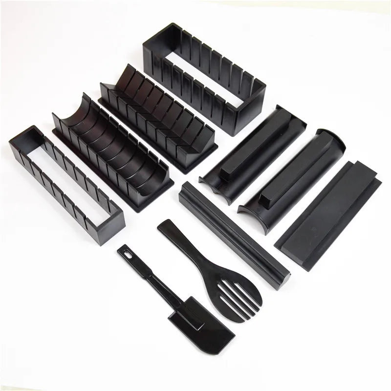 3/10Pieces Sushi Molds 10Shapes Sushi Rice Making Kit Easy Home DIY Sushi Tool Kitchen for Beginners Instruction Manual Included