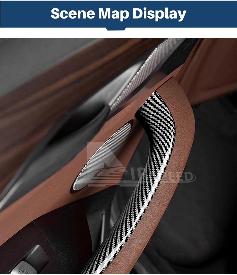AIRSPEED for BMW X3 G01 X4 G02 2018-2023 Inner Window Lifting Switch Door Handle Pull Cover ABS Carbon Fiber Texture Accessories