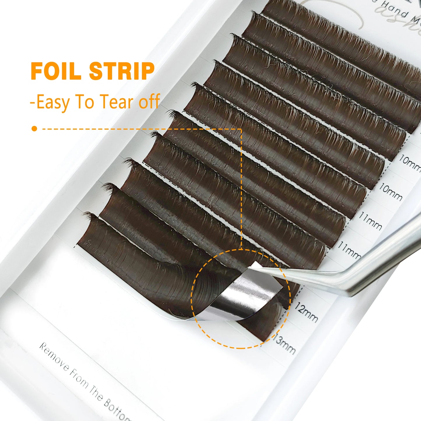CoMango Dark Brown Easy fan Eyelash Extension C/D Curl Mix 8-14mm Individual Ombre Eyelash Lashes High Quality Colorful Blooming