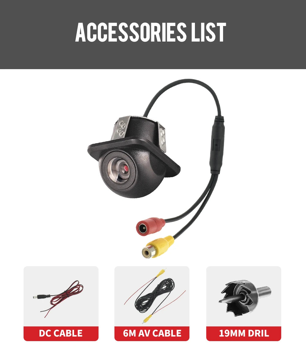 KTYDKP Universal Car Rear View Camera Waterproof Auto Parking Assistance Car Reverse Camera for Parking Monitoring
