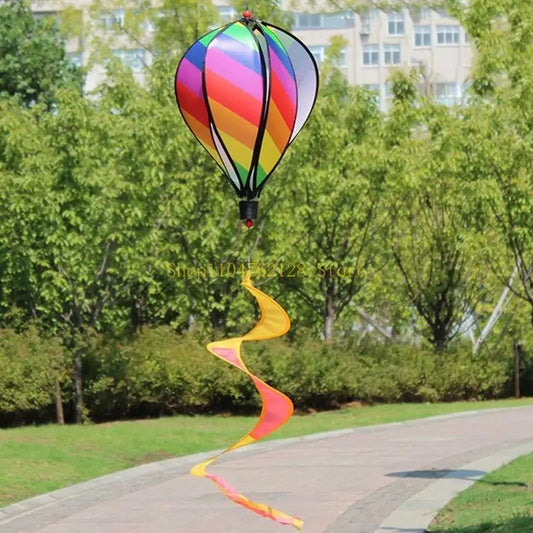 Rotating Wind Striped Tie dye Windsock Hanging Ornament Decor Supplies best sale