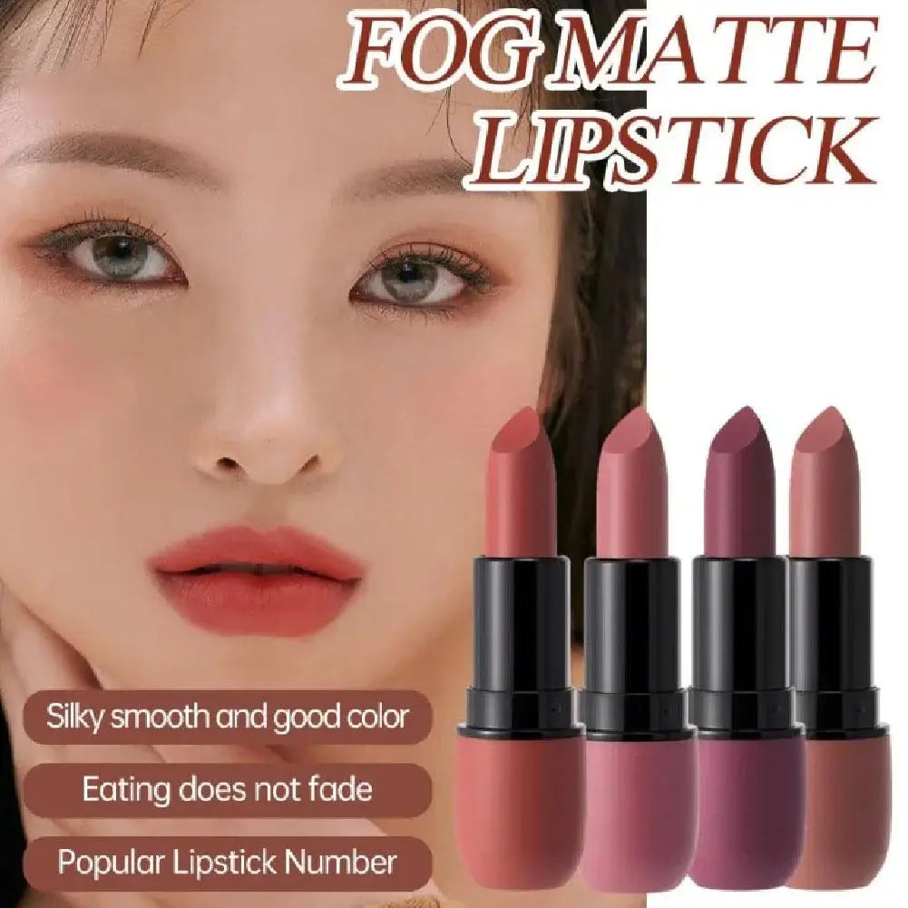 6-Color Matte Lipstick: Velvet Lip Color, Smooth, Waterproof, Long-Lasting Color Lip Makeup
